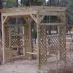 pergola with swing